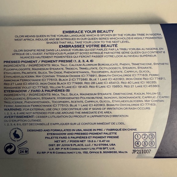 Brand New Olori II Juvia’s Place Blue Eyeshadow Palette - Picture 3 of 3